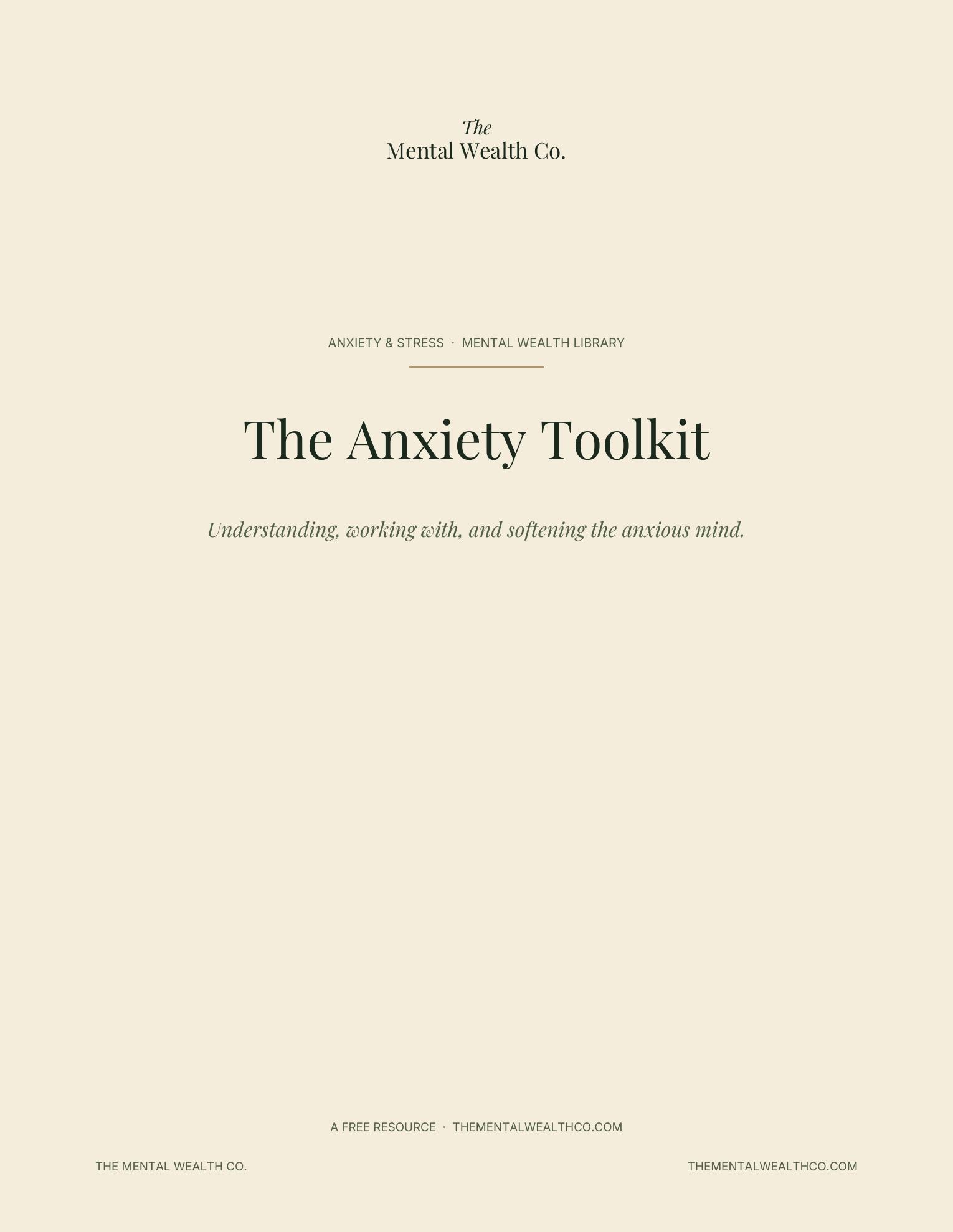 The Anxiety Toolkit