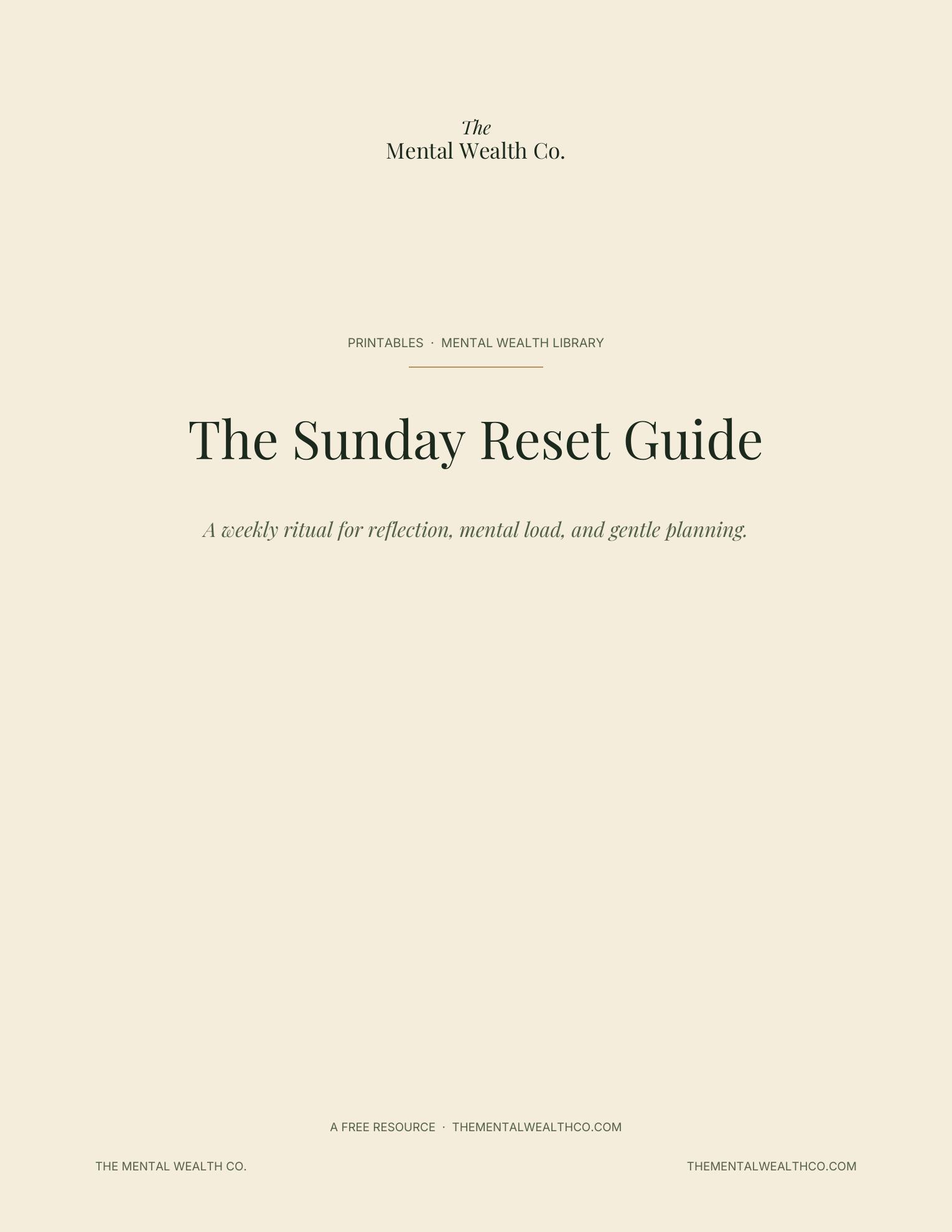 The Sunday Reset Guide