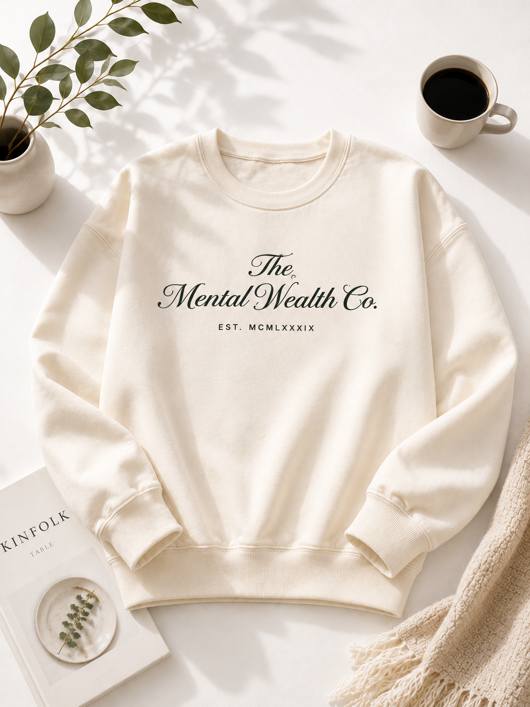 The Signature Crewneck — Cream