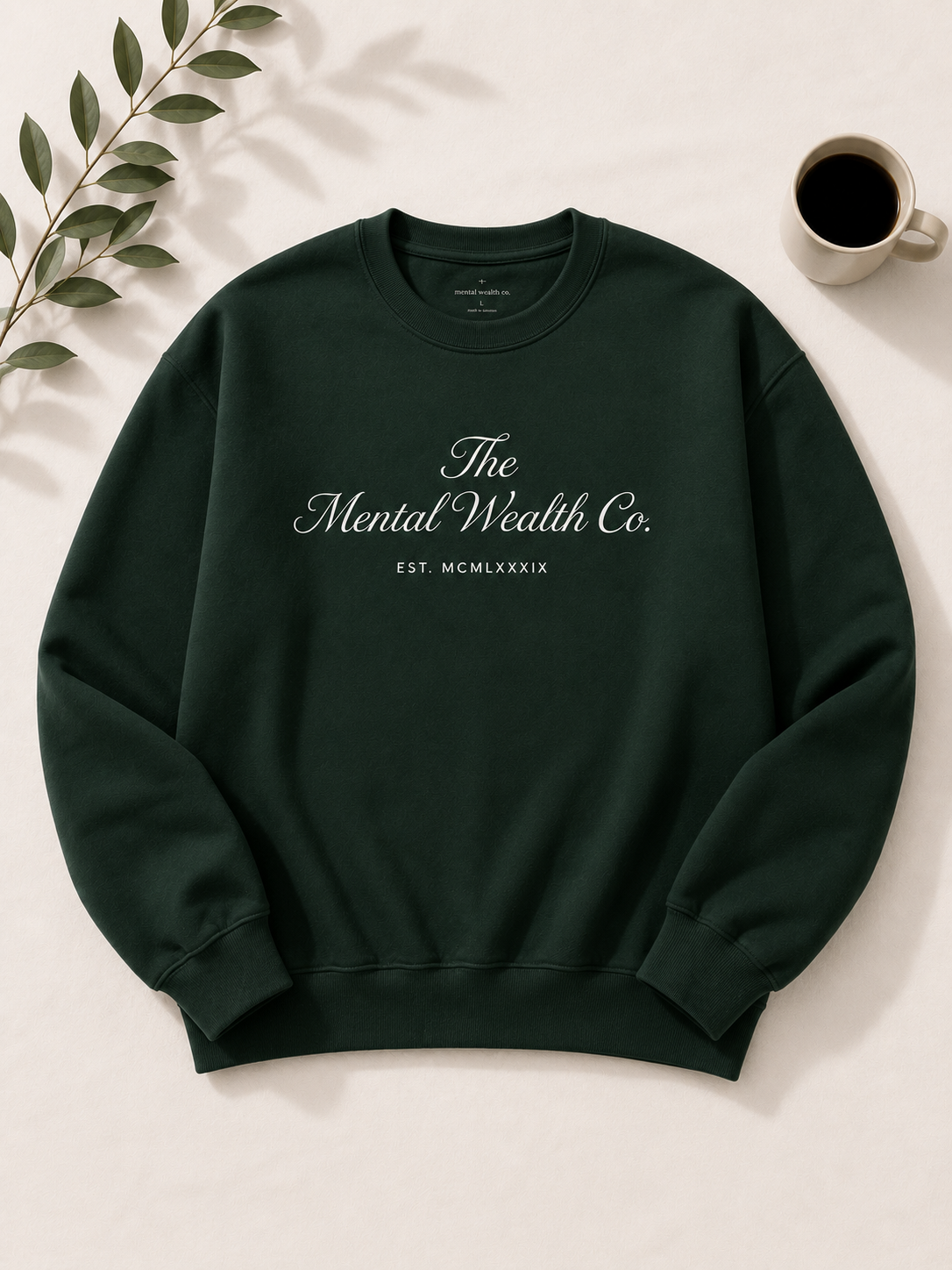 The Signature Crewneck — Forest Green